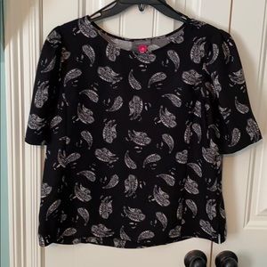 Black paisley blouse
